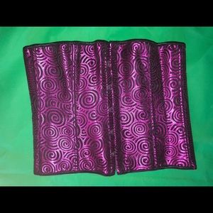 Magenta Waist Cincher lightly boned corset 2X